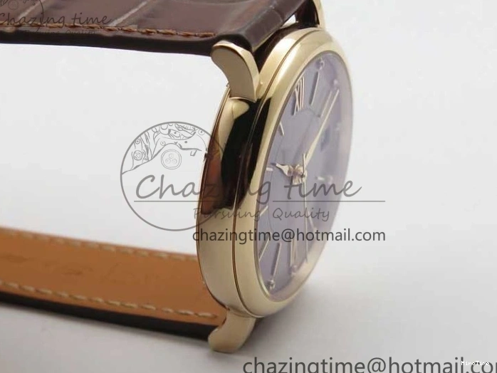 MIROTIME 0313 Portofino 37mm RG V7F 1:1 Best Edition Gray Dial on Deep Brown Leather Strap A SunProtective 7090
